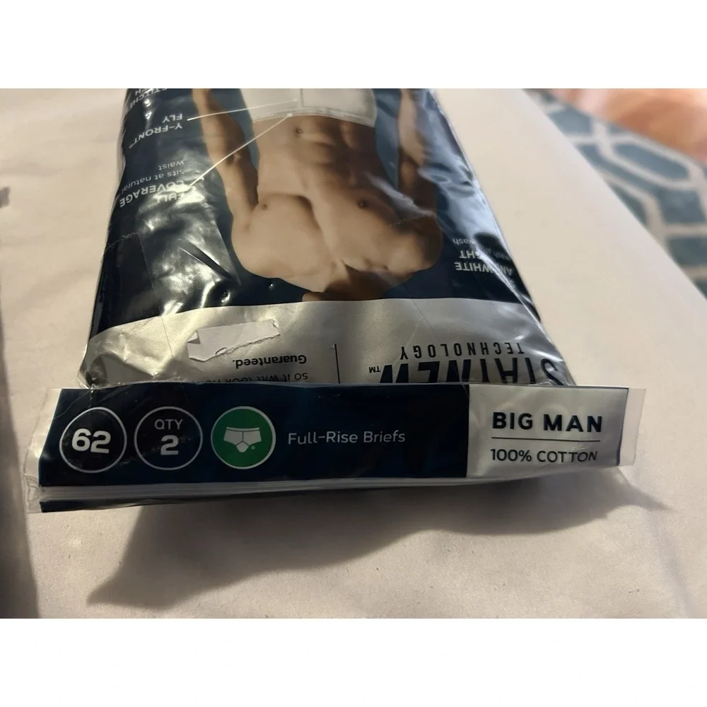 Jockey Classic Briefs Size 62 Cotton 4 Total Pair Diamond White 2 Pks new In Pkg